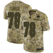 Youth Nike Miami Dolphins #78 Laremy Tunsil Limited Camo 2018 Salute to Service NFL Jersey
