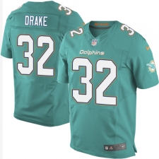 Men's Nike Miami Dolphins #32 Kenyan Drake Elite Aqua Green Team Color NFL Jersey