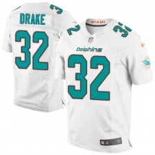 Men's Nike Miami Dolphins #32 Kenyan Drake Elite White NFL Jersey