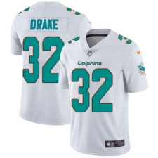Youth Nike Miami Dolphins #32 Kenyan Drake Elite White NFL Jersey