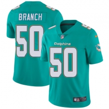 Youth Nike Miami Dolphins #50 Andre Branch Elite Aqua Green Team Color NFL Jersey