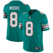 Men's Nike Miami Dolphins #8 Matt Moore Aqua Green Alternate Vapor Untouchable Limited Player NFL Jersey
