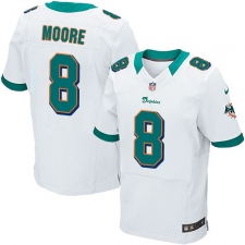 Men's Nike Miami Dolphins #8 Matt Moore Elite White NFL Jersey
