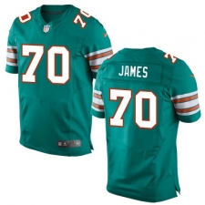 Men's Nike Miami Dolphins #70 Ja'Wuan James Elite Aqua Green Alternate NFL Jersey