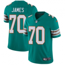 Youth Nike Miami Dolphins #70 Ja'Wuan James Aqua Green Alternate Vapor Untouchable Limited Player NFL Jersey