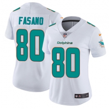 Women's Nike Miami Dolphins #80 Anthony Fasano Elite White NFL Jersey