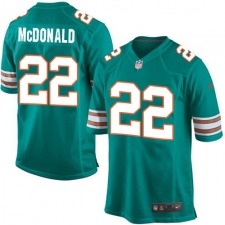 Men's Nike Miami Dolphins #22 T.J. McDonald Game Aqua Green Alternate NFL Jersey
