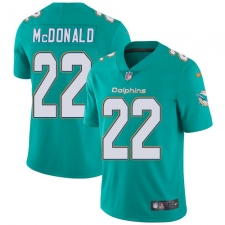 Youth Nike Miami Dolphins #22 T.J. McDonald Aqua Green Team Color Vapor Untouchable Limited Player NFL Jersey