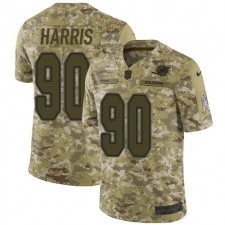 Men's Nike Miami Dolphins #90 Charles Harris Limited Camo 2018 Salute to Service NFL Jersey