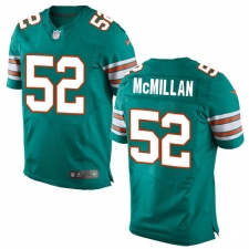Men's Nike Miami Dolphins #52 Raekwon McMillan Elite Aqua Green Alternate NFL Jersey