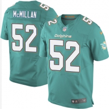 Men's Nike Miami Dolphins #52 Raekwon McMillan Elite Aqua Green Team Color NFL Jersey