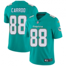 Youth Nike Miami Dolphins #88 Leonte Carroo Aqua Green Team Color Vapor Untouchable Limited Player NFL Jersey