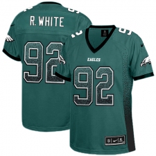 Women's Nike Philadelphia Eagles #92 Reggie White Elite Midnight Green Drift Fashion NFL Jersey