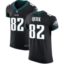 Men's Nike Philadelphia Eagles #82 Mike Quick Black Alternate Vapor Untouchable Elite Player NFL Jersey