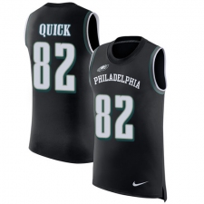 Men's Nike Philadelphia Eagles #82 Mike Quick Limited Black Rush Player Name & Number Tank Top NFL Jersey