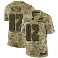 Men's Nike Philadelphia Eagles #82 Mike Quick Limited Camo 2018 Salute to Service NFL Jersey