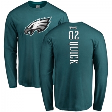 Nike Philadelphia Eagles #82 Mike Quick Green Backer Long Sleeve T-Shirt