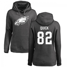 Women's Nike Philadelphia Eagles #82 Mike Quick Ash One Color Pullover Hoodie
