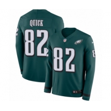 Youth Nike Philadelphia Eagles #82 Mike Quick Limited Green Therma Long Sleeve NFL Jersey