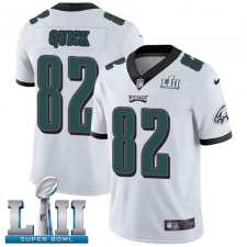 Youth Nike Philadelphia Eagles #82 Mike Quick White Vapor Untouchable Limited Player Super Bowl LII NFL Jersey