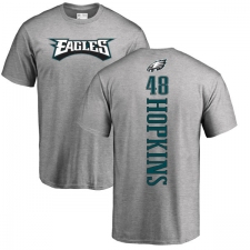 Nike Philadelphia Eagles #48 Wes Hopkins Ash Backer T-Shirt