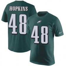 Nike Philadelphia Eagles #48 Wes Hopkins Green Rush Pride Name & Number T-Shirt
