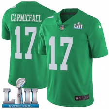 Men's Nike Philadelphia Eagles #17 Harold Carmichael Limited Green Rush Vapor Untouchable Super Bowl LII NFL Jersey