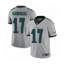 Men's Philadelphia Eagles #17 Harold Carmichael Limited Silver Inverted Legend Football Jersey