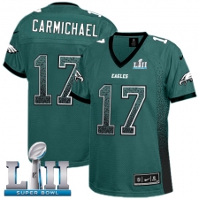 Women's Nike Philadelphia Eagles #17 Harold Carmichael Elite Midnight Green Drift Fashion Super Bowl LII NFL Jersey