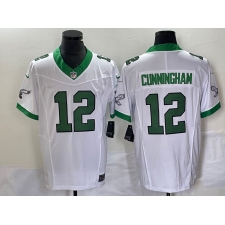 Men's Nike Philadelphia Eagles #12 Randall Cunningham White 2023 F.U.S.E. Vapor Limited Throwback Stitched Football Jersey