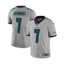 Youth Philadelphia Eagles #7 Ron Jaworski Limited Silver Inverted Legend Football Jersey