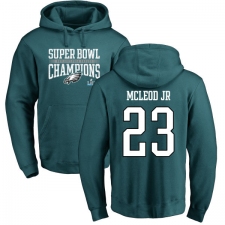 Nike Philadelphia Eagles #23 Rodney McLeod Green Super Bowl LII Champions Pullover Hoodie