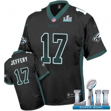 Men's Nike Philadelphia Eagles #17 Alshon Jeffery Limited Black Drift Fashion Super Bowl LII NFL Jersey