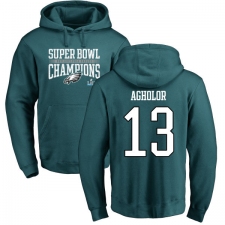 Nike Philadelphia Eagles #13 Nelson Agholor Green Super Bowl LII Champions Pullover Hoodie