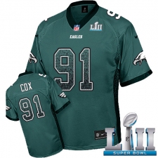 Men's Nike Philadelphia Eagles #91 Fletcher Cox Limited Midnight Green Drift Fashion Super Bowl LII NFL Jersey