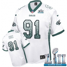 Men's Nike Philadelphia Eagles #91 Fletcher Cox Limited White Drift Fashion Super Bowl LII NFL Jersey