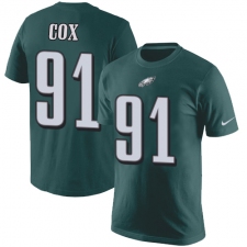Nike Philadelphia Eagles #91 Fletcher Cox Green Rush Pride Name & Number T-Shirt