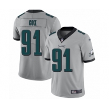 Youth Philadelphia Eagles #91 Fletcher Cox Limited Silver Inverted Legend Football Jersey