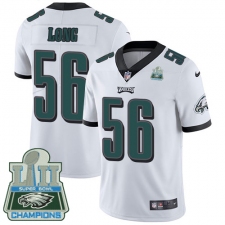 Men's Nike Philadelphia Eagles #56 Chris Long White Vapor Untouchable Limited Player Super Bowl LII Champions NFL Jersey