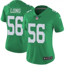 Women's Nike Philadelphia Eagles #56 Chris Long Limited Green Rush Vapor Untouchable NFL Jersey