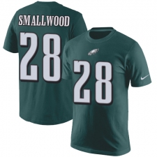 Nike Philadelphia Eagles #28 Wendell Smallwood Green Rush Pride Name & Number T-Shirt