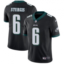 Men's Nike Philadelphia Eagles #6 Caleb Sturgis Black Alternate Vapor Untouchable Limited Player NFL Jersey