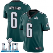 Youth Nike Philadelphia Eagles #6 Caleb Sturgis Midnight Green Team Color Vapor Untouchable Limited Player Super Bowl LII NFL Jersey