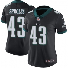 Women's Nike Philadelphia Eagles #43 Darren Sproles Black Alternate Vapor Untouchable Limited Player NFL Jersey