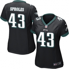 Women's Nike Philadelphia Eagles #43 Darren Sproles Game Black Alternate NFL Jersey