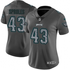 Women's Nike Philadelphia Eagles #43 Darren Sproles Gray Static Vapor Untouchable Limited NFL Jersey
