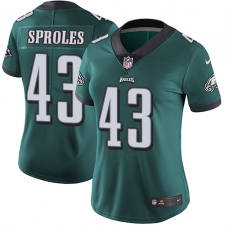 Women's Nike Philadelphia Eagles #43 Darren Sproles Midnight Green Team Color Vapor Untouchable Limited Player NFL Jersey