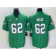 Men's Nike Philadelphia Eagles #62 Jason Kelce Green 2023 F.U.S.E. Vapor Untouchable C Stitched Football Jersey