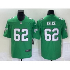 Men's Nike Philadelphia Eagles #62 Jason Kelce Green 2023 Vapor Limited Throwback Jersey