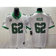 Men's Nike Philadelphia Eagles #62 Jason Kelce White 2023 F.U.S.E. Vapor Untouchable C Stitched Football Jersey